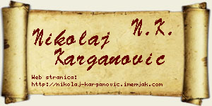 Nikolaj Karganović vizit kartica